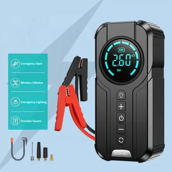 ModCasa Home™Jump Starter With Air Pump ™ جهاز تشغيل البطارية مع منفاخ هواء